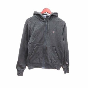 【中古】チャンピオン CHAMPION パーカー プルオーバー 裏起毛 ワンポイント 長袖 M チャコールグレー /YK メンズ