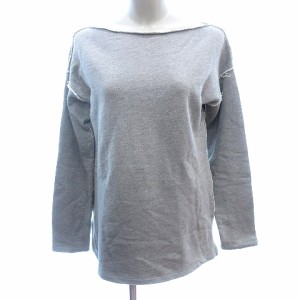 【中古】ラグアンドボーン rag & bone チュニック ボートネック スウェット カットオフ 長袖 XS グレー レディース