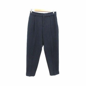 【中古】ロペピクニック ROPE Picnic スラックスパンツ ストライプ 40 紺 ネイビー /YK レディース