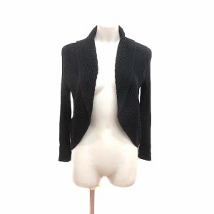 【中古】ジャンニロジュディチェ GIANNI LO GIUDICE カーディガン ニット 前開き 長袖 36 黒 ブラック /YK レディース