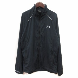 【中古】アンダーアーマー UNDER ARMOUR ジャケット ウィンドブレーカー LG 紺 ネイビー /YI メンズ