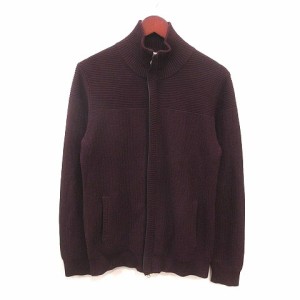 【中古】ニコル NICOLE ニットジャケット ジップアップ 長袖 48 紫 パープル /MS ■MO メンズ