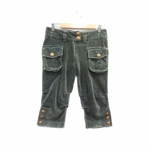 【中古】アナップ ANAP クロップドパンツ コーデュロイ 1 緑 グリーン /YK レディース