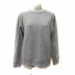 【中古】トゥエルブクローゼット 12closet ニット セーター 長袖 ウール グレー /YI レディース