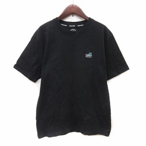 【中古】コンバース CONVERSE Tシャツ カットソー 半袖 刺繍 L 黒 ブラック /YI メンズ