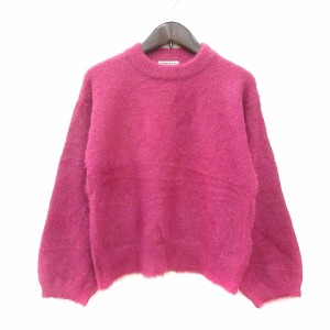 【中古】ローズバッド ROSE BUD ニット セーター ハイネック 長袖 シャギー ラメ M ピンク /MN ■MO レディース