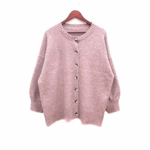 【中古】グレイル GRL カーディガン ニット 長袖 F ピンク /YK ■MO レディース