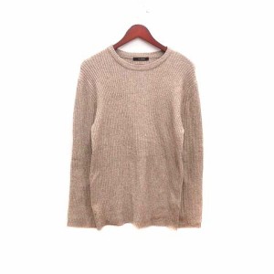 【中古】ダブルクローゼット w closet ニット カットソー リブ 長袖 F ベージュ /YK ■MO レディース