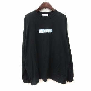 【中古】ミルクフェド MILKFED. Tシャツ カットソー 長袖 ONE 黒 ブラック /YI メンズ