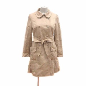 【中古】シンシアローリー CYNTHIA ROWLEY ステンカラーコート ダブル ライナー付き 3 ベージュ /YK レディース