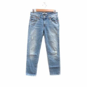 【中古】リーバイス Levi's BOYFRIEND デニムパンツ ジーンズ ダメージ加工 24 青 ブルー /YK レディース