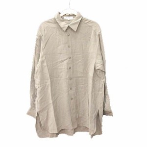 【中古】マウジー moussy シャツ 長袖 F ベージュ /CT ■MO レディース