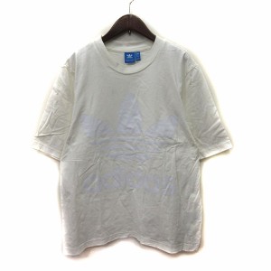 【中古】アディダス adidas Tシャツ カットソー 半袖 M 白 ホワイト /YI メンズ