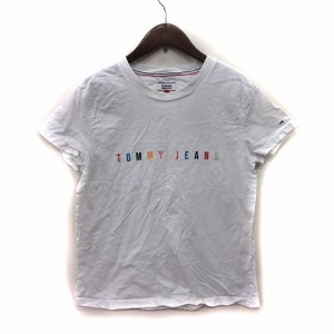 【中古】トミー TOMMY JEANS Tシャツ カットソー 半袖 M 白 ホワイト /YI レディース