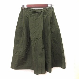 【中古】ザラウーマン ZARA WOMAN ガウチョパンツ 緑 カーキ /YI レディース