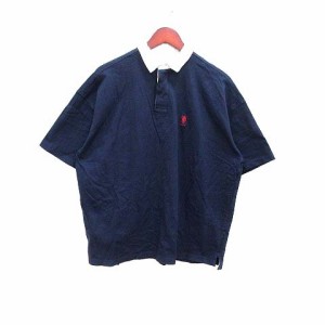 【中古】ユーエスポロアッスン U.S. POLO ASSN. ポロシャツ カットソー ワンポイント 半袖 L 紺 ネイビー /YK メンズ