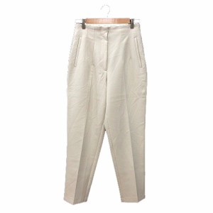 【中古】ザラ ZARA テーパードパンツ スラックス M 白 アイボリー /MN レディース