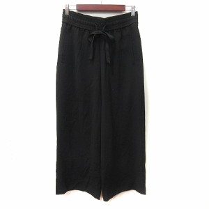 【中古】ザラ ZARA ワイドパンツ 黒 ブラック /YI レディース