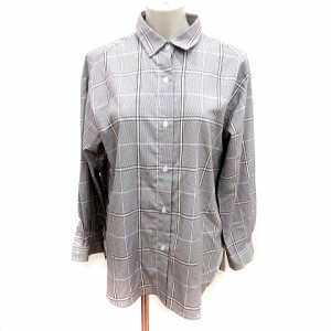 【中古】サマンサモスモス SM2 blue シャツ ブラウス 長袖 チェック M 茶 ブラウン /RT レディース