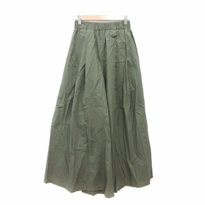 【中古】ムルーア MURUA ワイドパンツ スカンツ 1 緑 カーキ /MN レディース