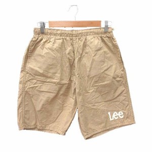 【中古】リー LEE ショートパンツ イージーパンツ ロゴ フロッキープリント S ベージュ /CT レディース