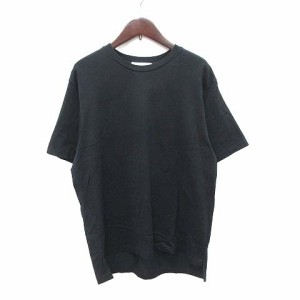 【中古】アルページュストーリー Arpege story Tシャツ カットソー 半袖 クルーネック 無地 2 黒 ブラック レディース