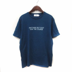 【中古】アズールバイマウジー AZUL by moussy Tシャツ カットソー 半袖 M 紺 ネイビー /YI メンズ