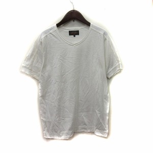 【中古】ビームス BEAMS Tシャツ カットソー 半袖 Vネック M 白 ホワイト /YI メンズ