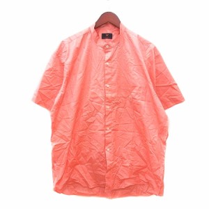 【中古】未使用品 マリオヴァレンチノ マリオヴァレンティノ シャツ スタンドカラー 刺繍 半袖 LL ピンク