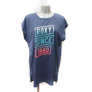 【中古】ロキシー ROXY Tシャツワンピース フレンチスリーブ M 紺 ネイビー /YI レディース