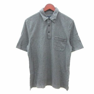 【中古】ランズエンド LANDS' END ポロシャツ 半袖 M グレー /MN メンズ