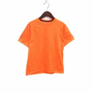 【中古】ナイキ NIKE Tシャツ カットソー クルーネック ワンポイント 半袖 L オレンジ /YK レディース