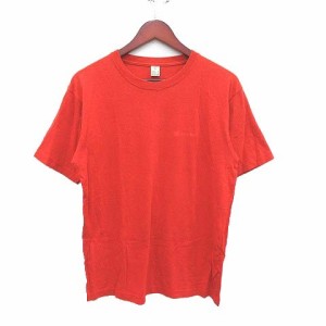 【中古】モンベル Montbell Tシャツ カットソー 半袖 クルーネック ロゴプリント S 赤 レッド /CT メンズ