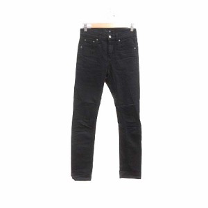 【中古】ユニクロ UNIQLO +J スキニーパンツ 22 黒 ブラック /YK レディース