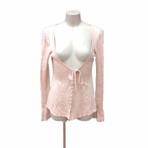 【中古】ジルスチュアート JILL STUART カーディガン ニット 長袖 M ピンク /YK レディース