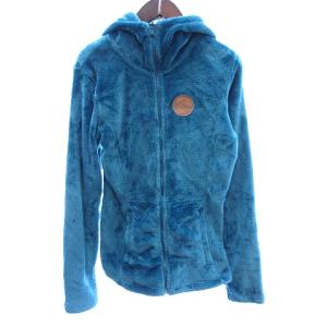 【中古】ロキシー ROXY ボアパーカー ジップアップ 長袖 水色 ライトブルー /AU レディース