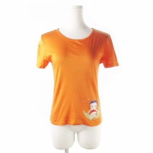【中古】インタープラネット × ベティブープ Tシャツ ラウンドネック 半袖 プリント ベティちゃん 2 オレンジ