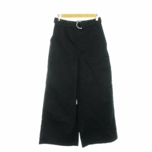 【中古】ローリーズファーム LOWRYS FARM パンツ チノ ワイド ベイカー ベルト M 黒 ブラック /AH20 ☆ レディース