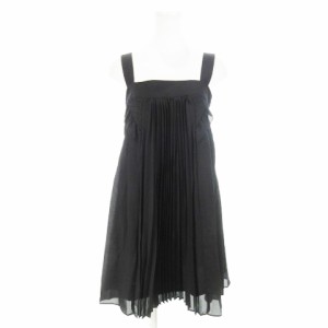 【中古】ジルバイジルスチュアート JILL by JILLSTUART ワンピース ミニ スクエアネック プリーツ リボン S 黒