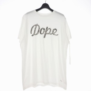 【中古】未使用品 スタンプド STAMPD Dope Logo Tee ペイズリー ロゴ プリント 半袖 Tシャツ XXL ホワイト 白 メンズ