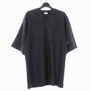 【中古】ドリスヴァンノッテン DRIES VAN NOTEN ワンピース ひざ丈 オーバーサイズ Vネック ウール S グレー