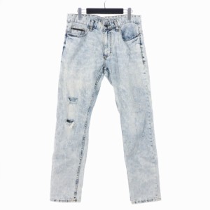 【中古】カルバンクラインジーンズ Calvin Klein Jeans スリム ダメージ加工 ジーンズ デニム 32  インディゴ メンズ