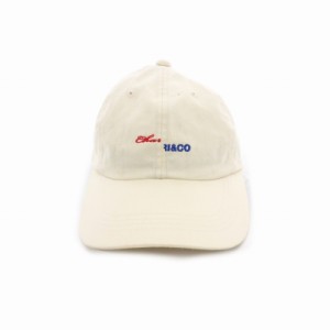 【中古】チャリアンドコー CHARI&CO THEN AND NOW LOGO POLO CAP キャップ 帽子 ロゴ ワンポイント ナチュラル