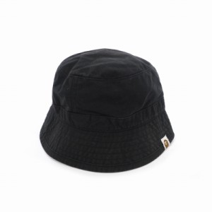 【中古】アベイシングエイプ A BATHING APE ワンポイント バケットハット 帽子 M 黒 ブラック メンズ レディース