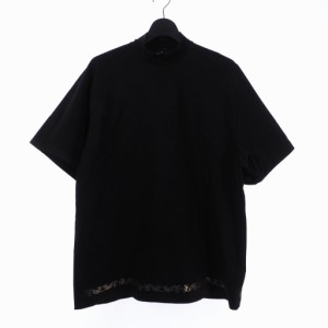 【中古】カラー kolor タートルネック モックネック カットソー Tシャツ 半袖 3 黒 ブラック 20SCM-T01201 メンズ