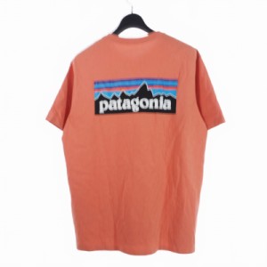 【中古】パタゴニア Patagonia Tシャツ 半袖 バックプリント クルーネック M オレンジ メンズ