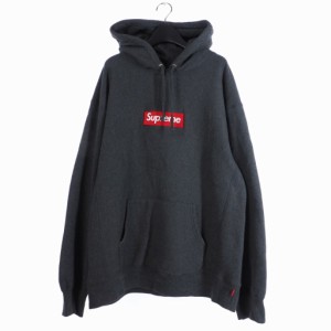 【中古】シュプリーム SUPREME 21FW ボックスロゴ フーディー パーカー プルオーバー XL グレー系 メンズ