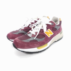 【中古】ニューバランス NEW BALANCE アメリカ製 USA製 スニーカー M992CA US9 1/2 27.5?p バーガンディー メンズ