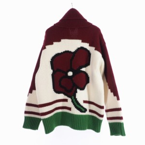 【中古】ケンゾー KENZO NIGO 22AW SEASONAL GRAPHIC JACKET カウチンニット セーター L マルチカラー