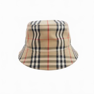 【中古】バーバリー BURBERRY 2 PANEL BUCKET HAT バケット ハット バケハ 帽子 ヴィンテージ チェック L ベージュ